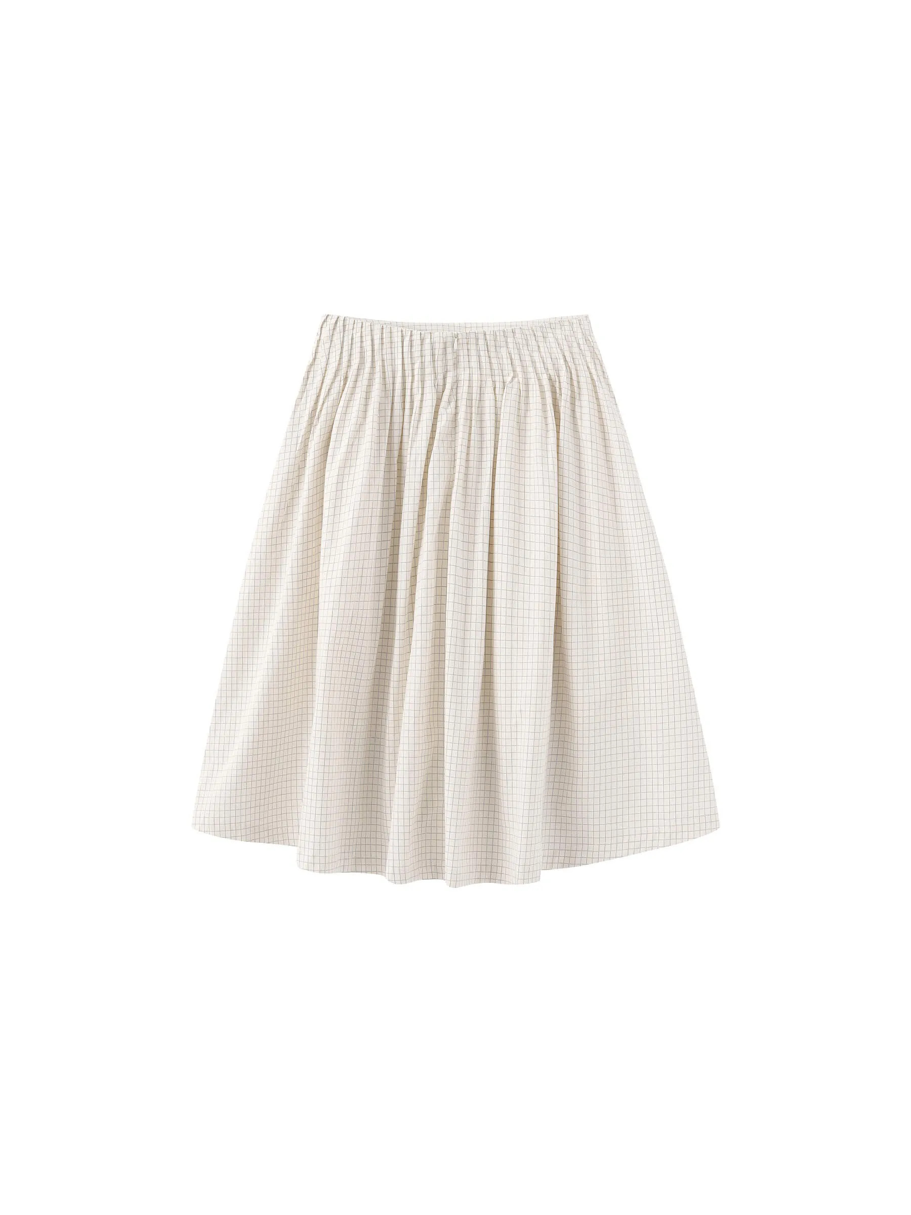 100% Cotton A-Line Midi Skirt