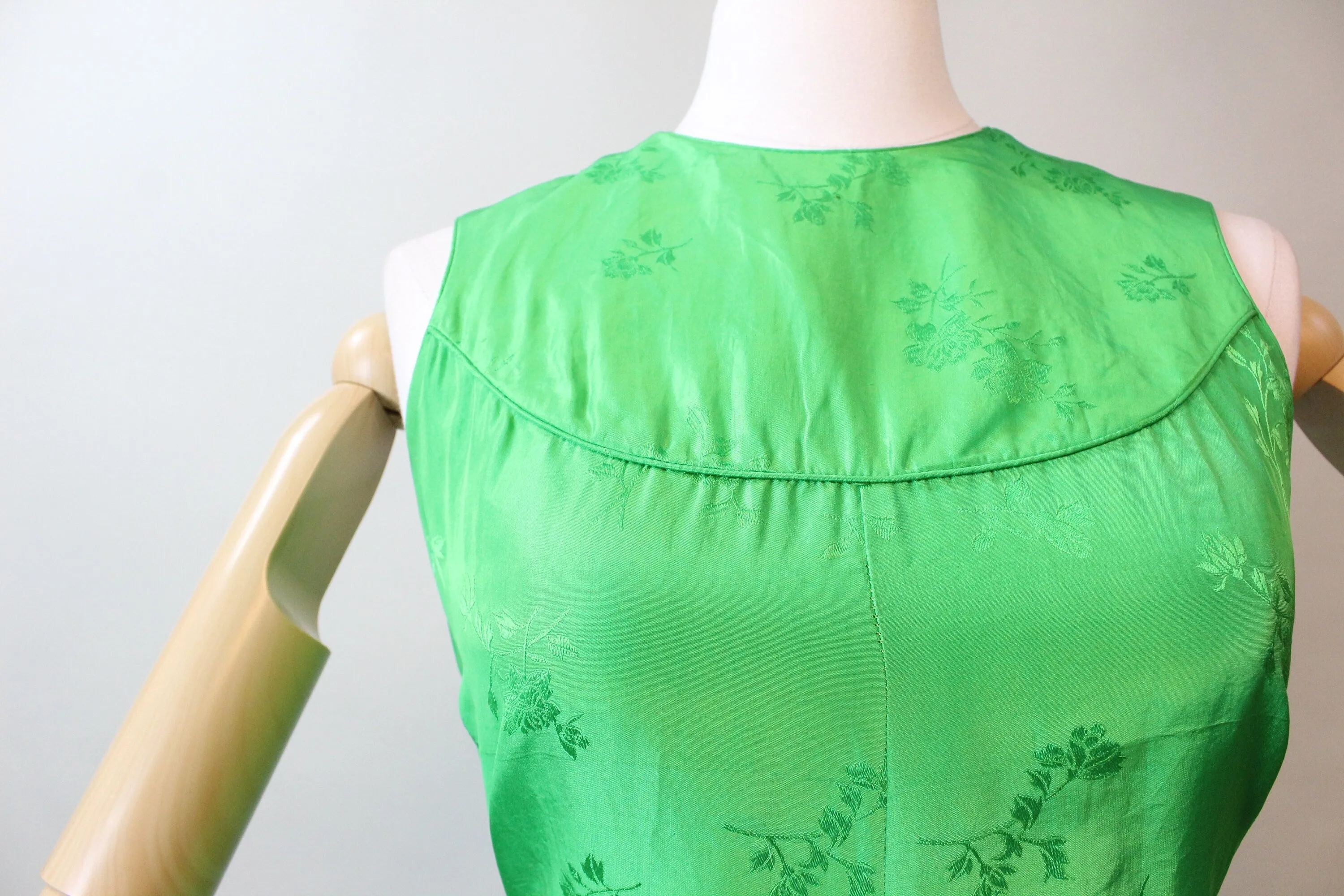 1960s green SILK jumpsuit PALAZZO xs | new fall