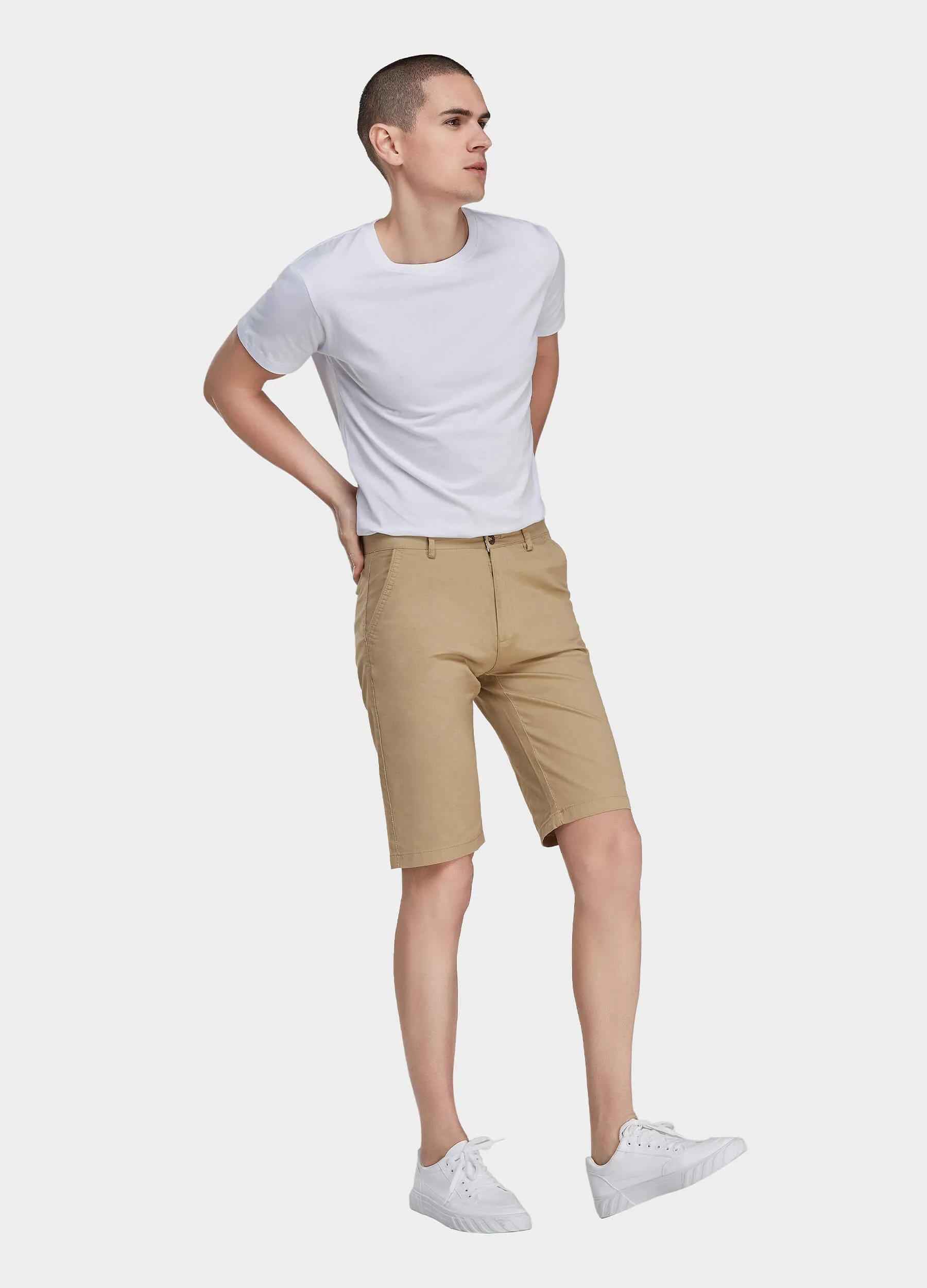 1PA1 Men's Chino Casual Shorts 100% Cotton Shorts