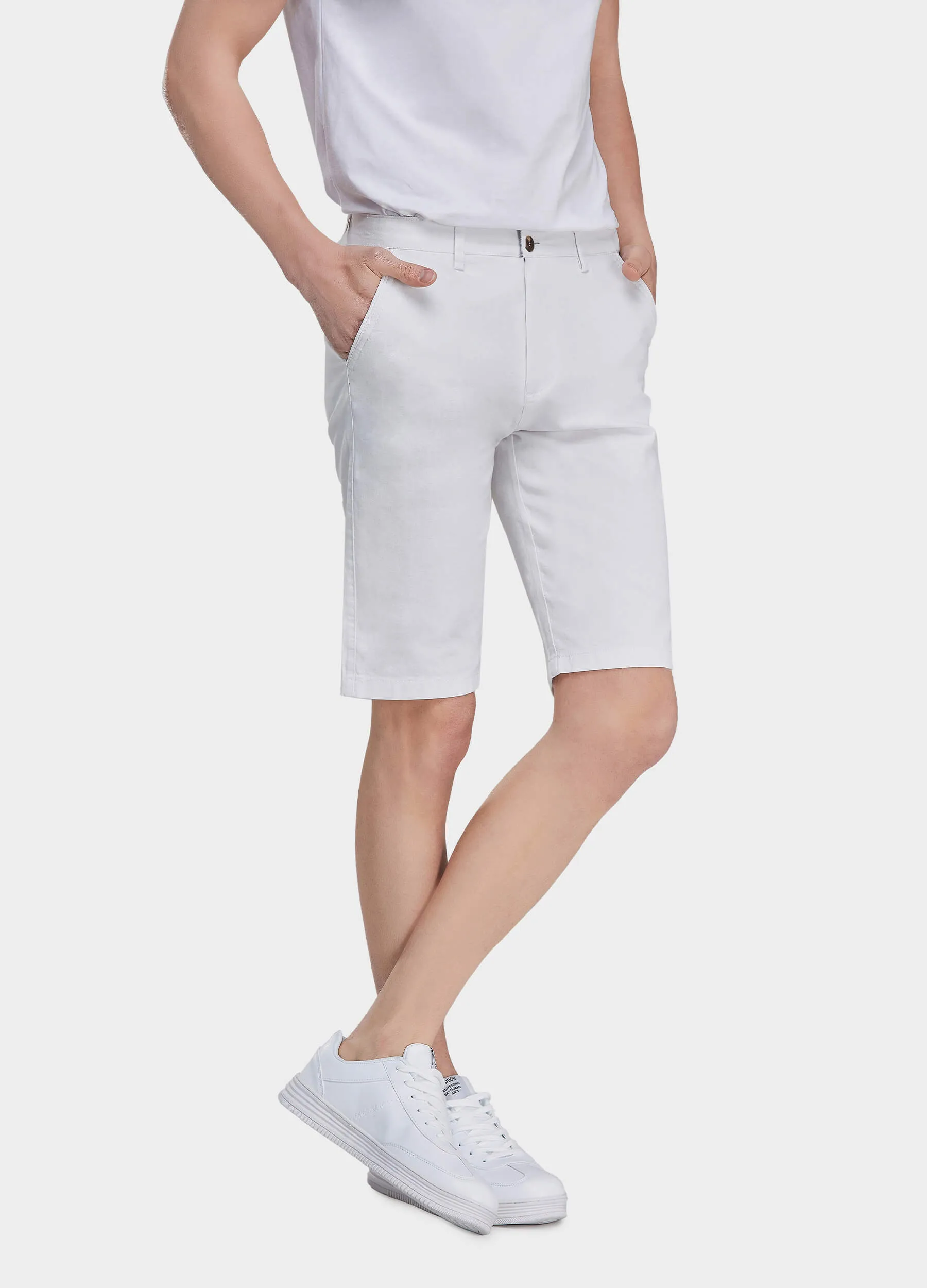 1PA1 Men's Chino Casual Shorts 100% Cotton Shorts