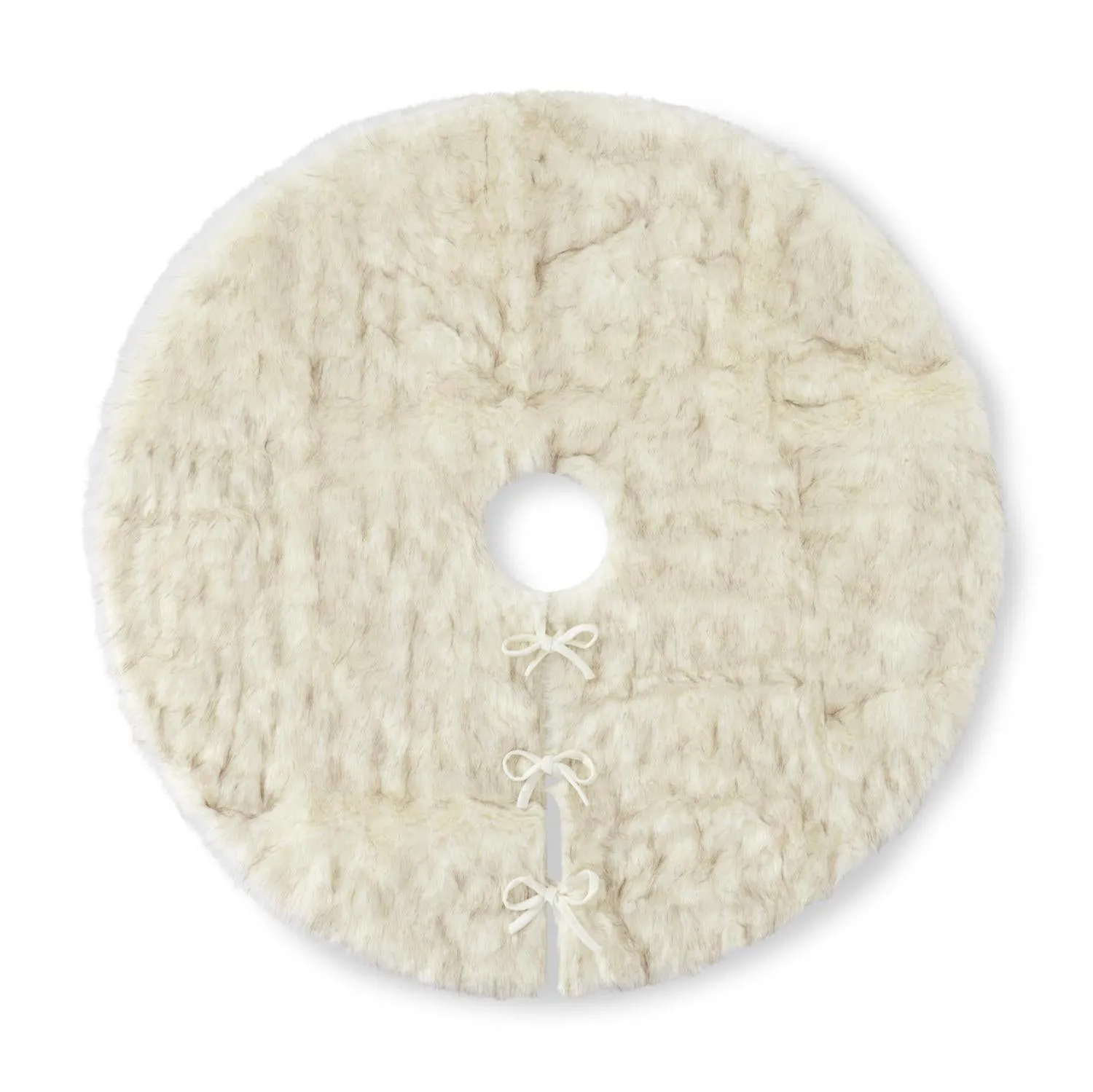 50 Inch Cream Faux Fur Tree Skirt