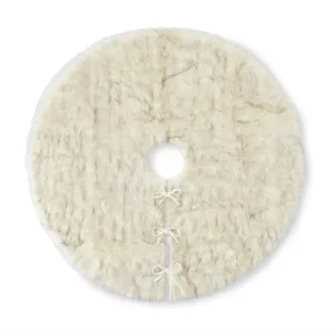 50 Inch Cream Faux Fur Tree Skirt