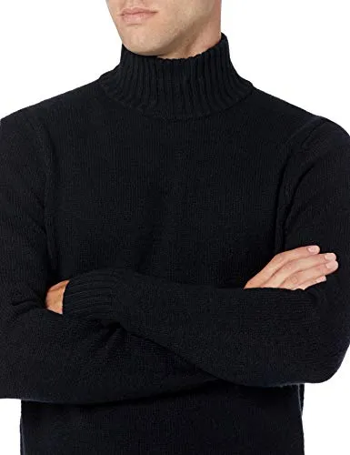 Amazon Essentials Men's Long-Sleeve Soft Touch Turtleneck Sweater, Black, X-Small