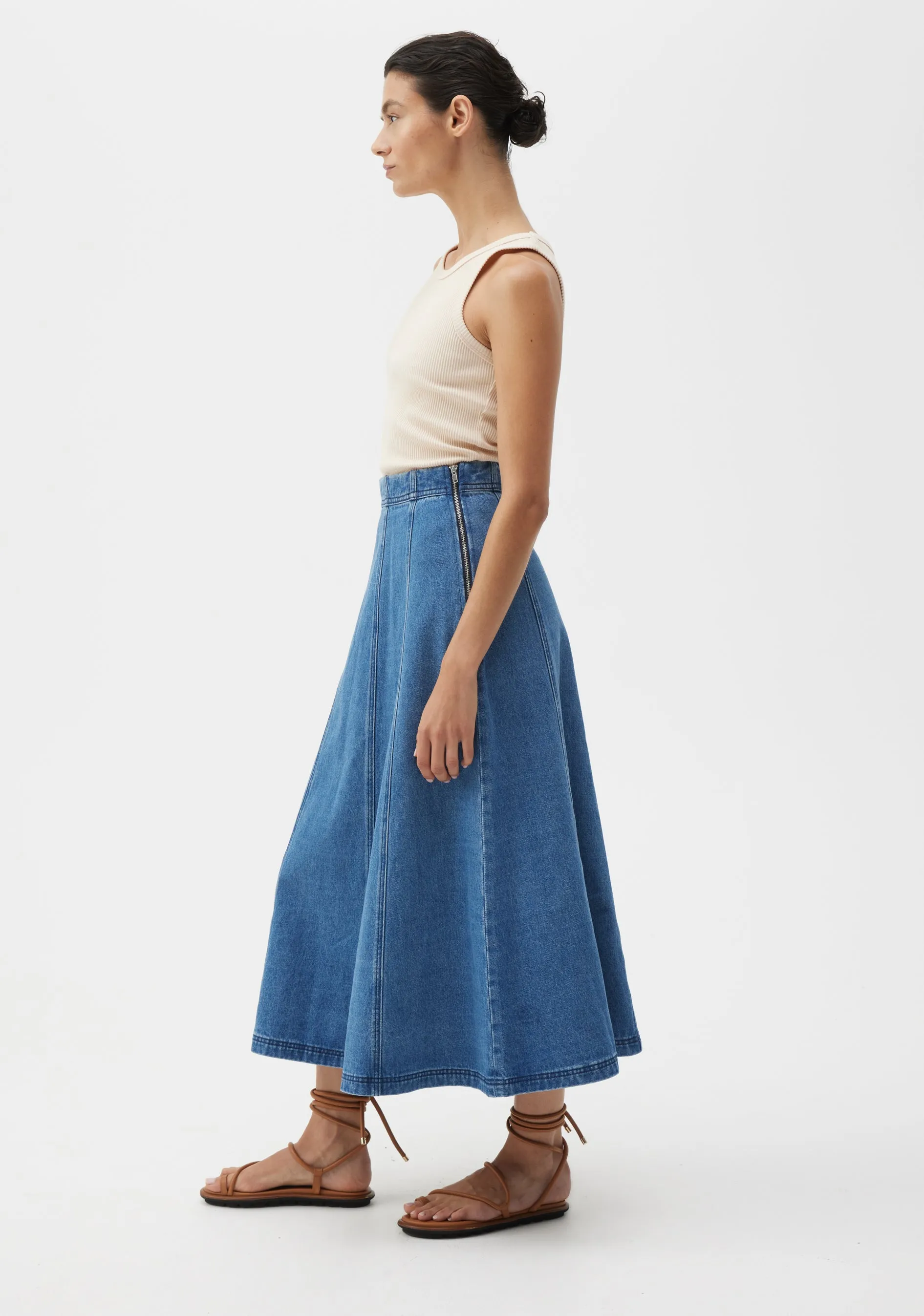 Amiko Denim Skirt_Blue