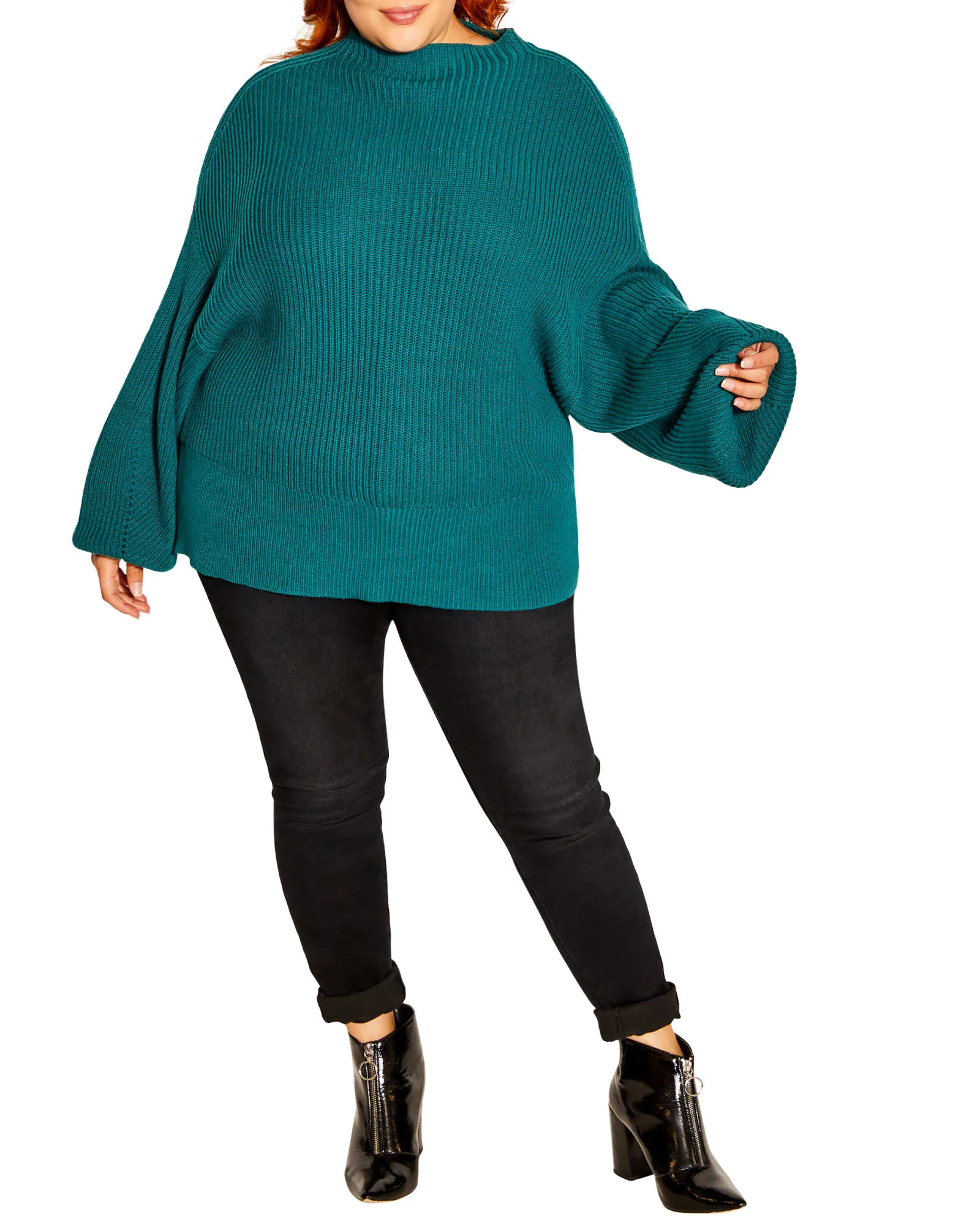 Angel Sleeve Jumper | Alpine