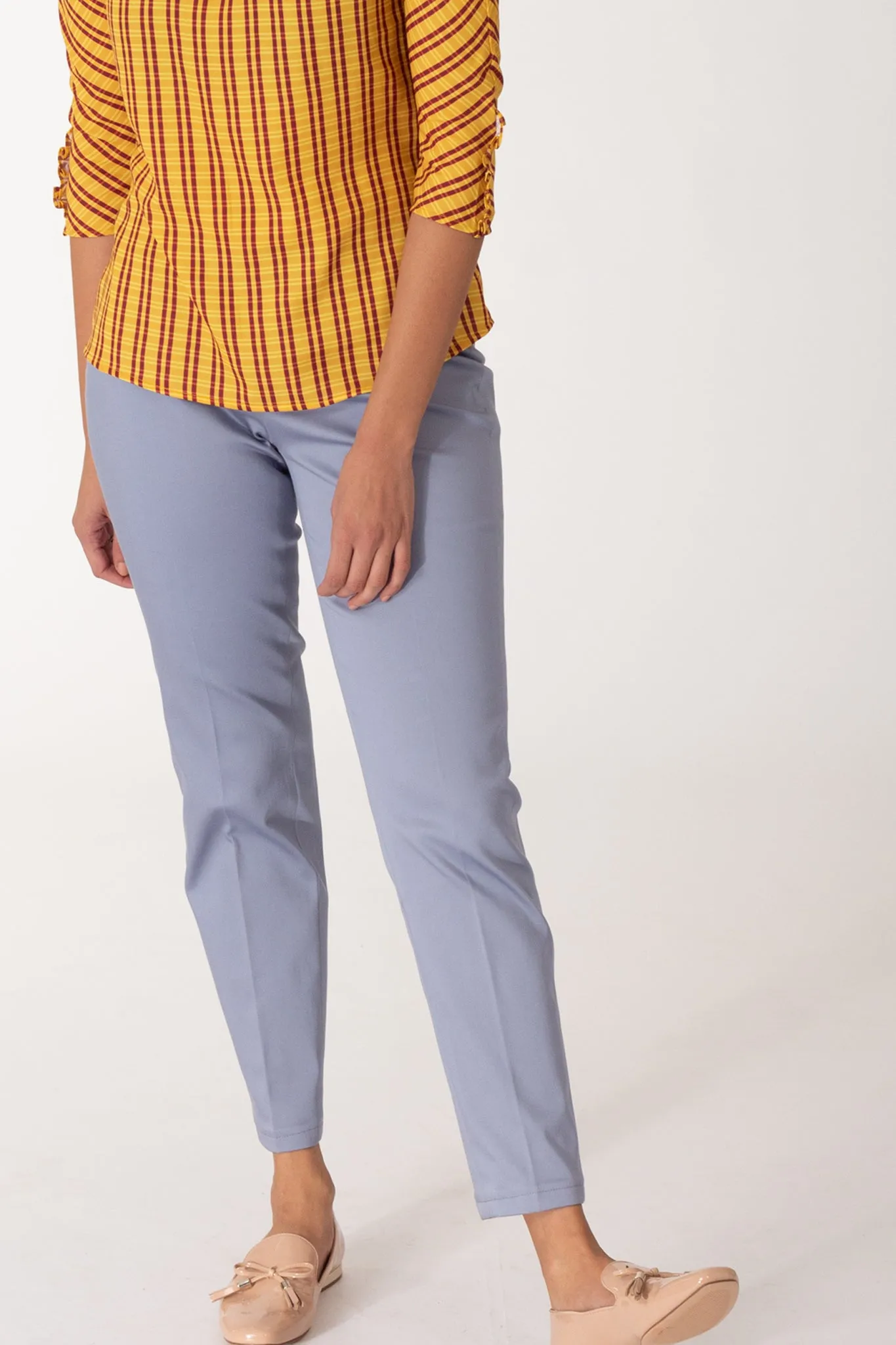 Aqua Cotton Stretch Pants