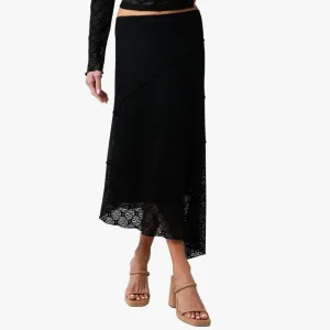 Aria Midi Skirt (Black)