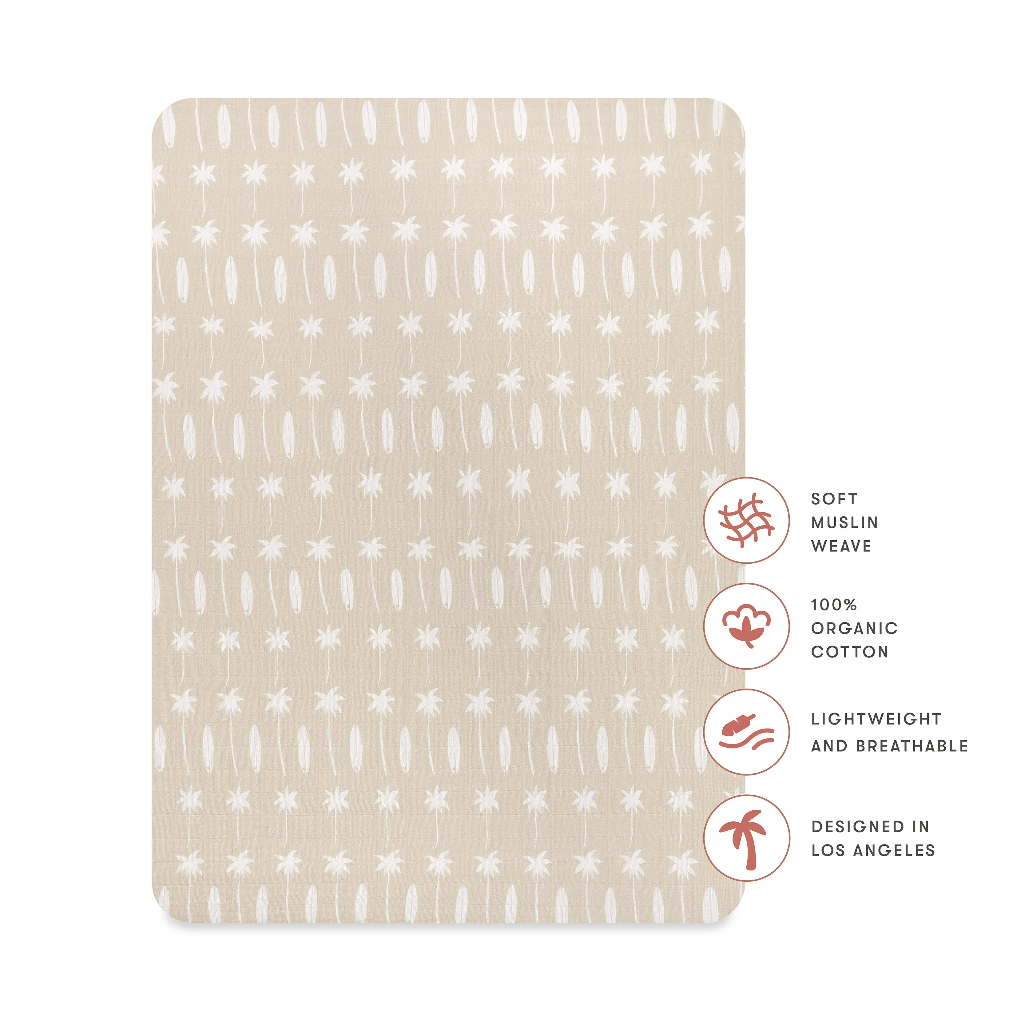 Babyletto All-Stages Midi Crib Sheet in GOTS Certified Organic Muslin Cotton