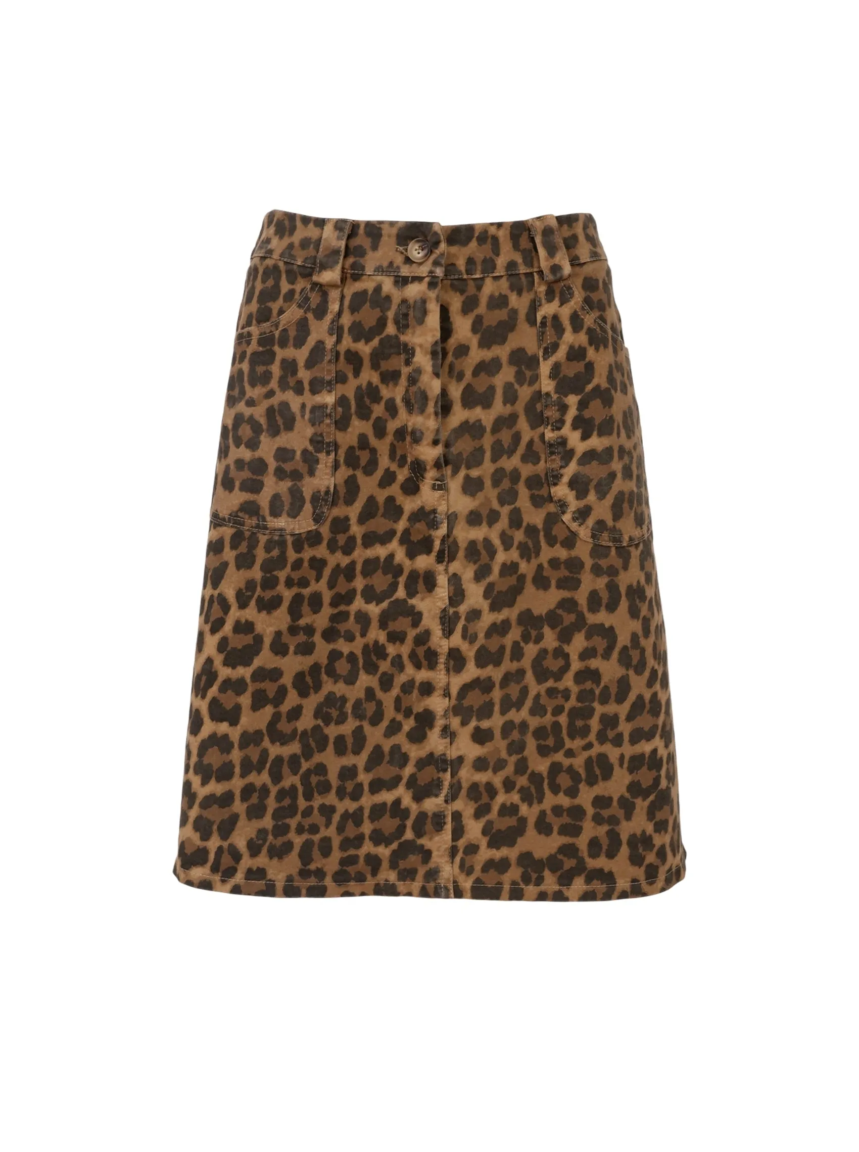 BCABBIE midi skirt - Leopard