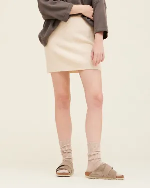 Becca Knit Skirt in Ivory