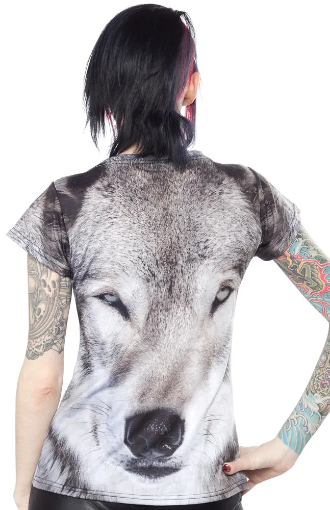 BELOVED WOLF STARE V NECK TEE