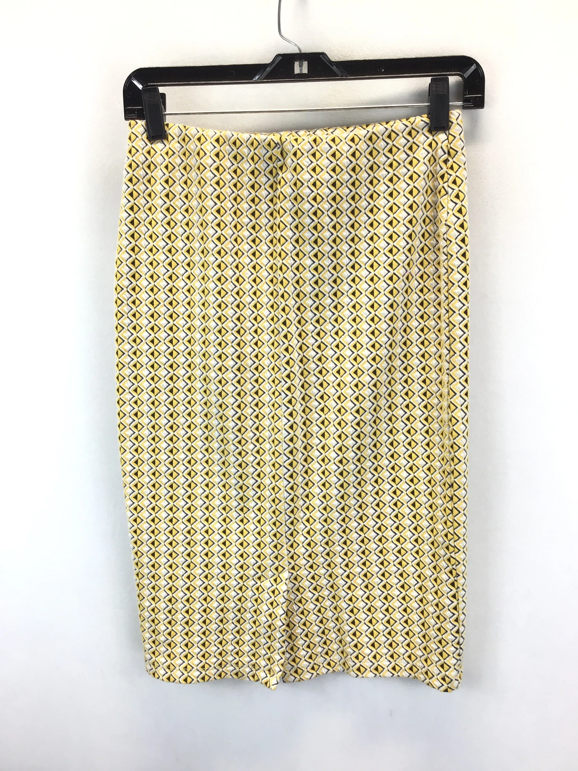 Black & Yellow Skirt Midi Zara, Size M