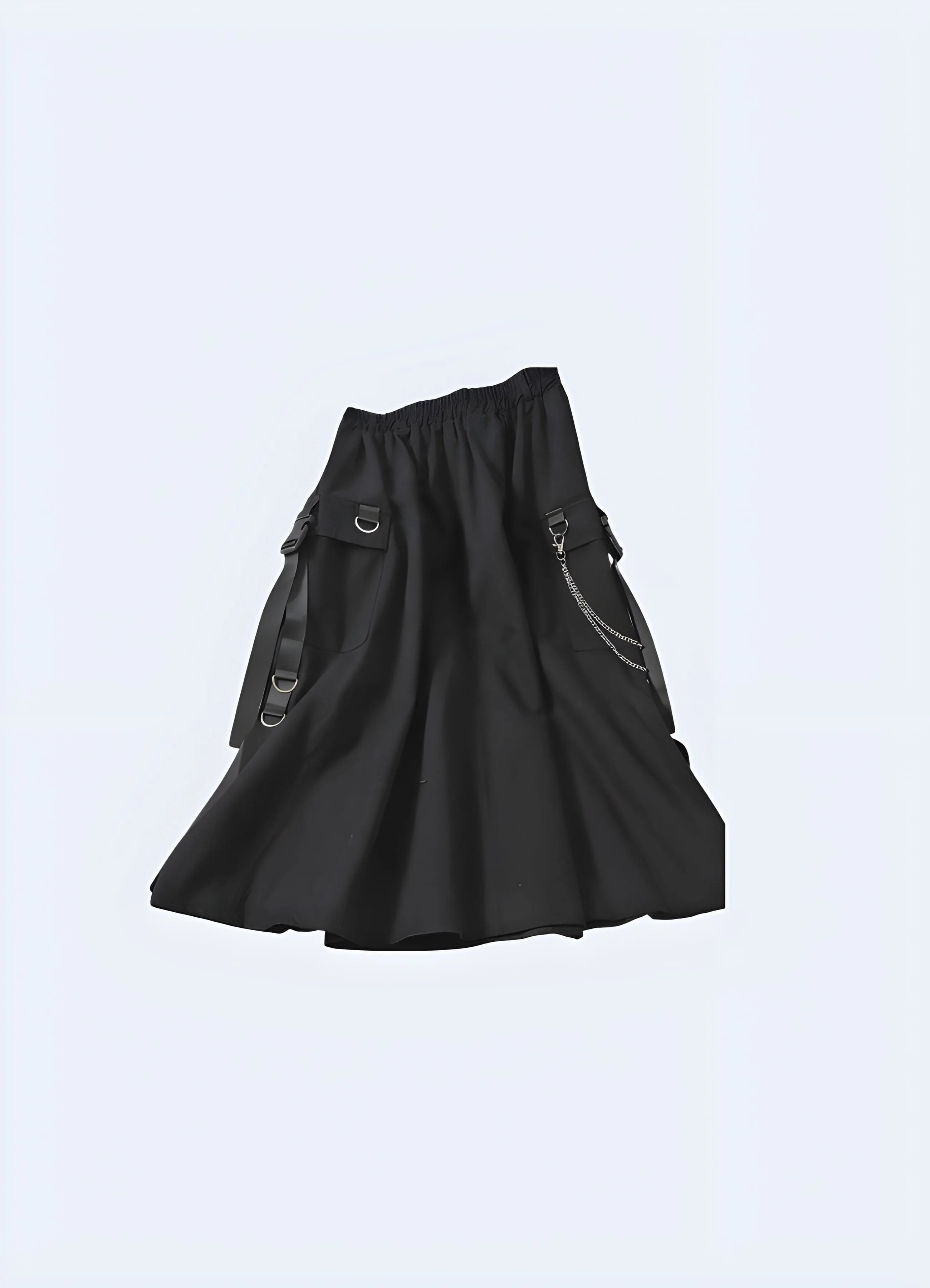 Black Cargo Skirt Maxi