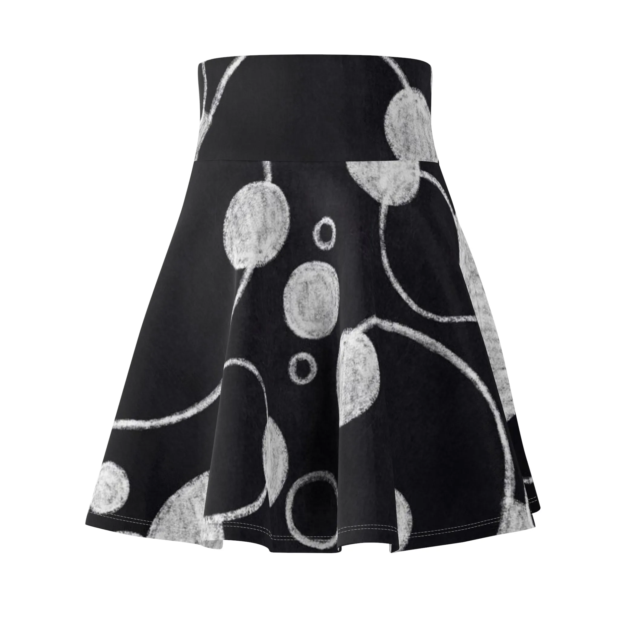 Black Dots - Inovax Woman's Skater Skirt