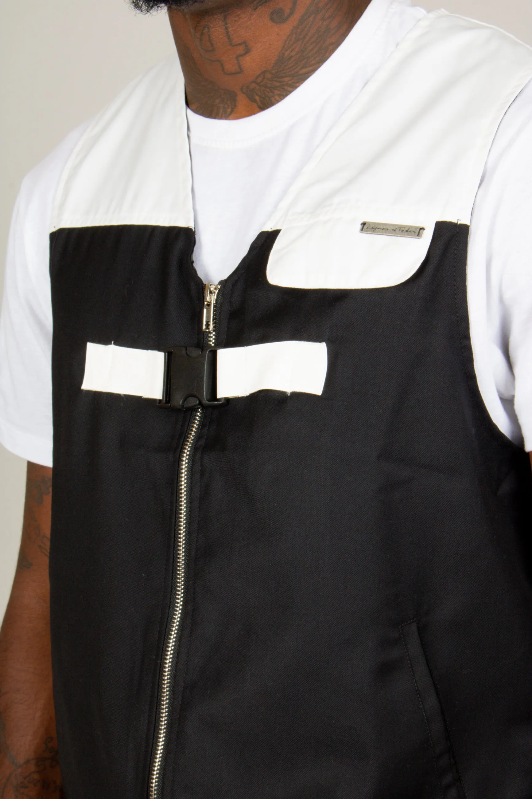 Black Utility Pocket Co-ord Gilet