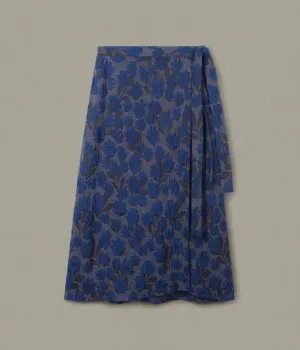 Bloomsbury Wrap Skirt, Navy