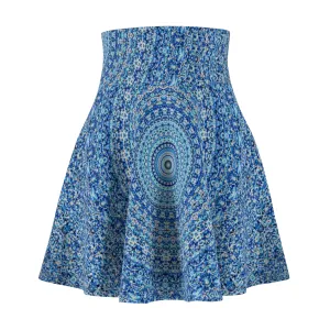 Blue Mandala - Inovax Woman's Skater Skirt