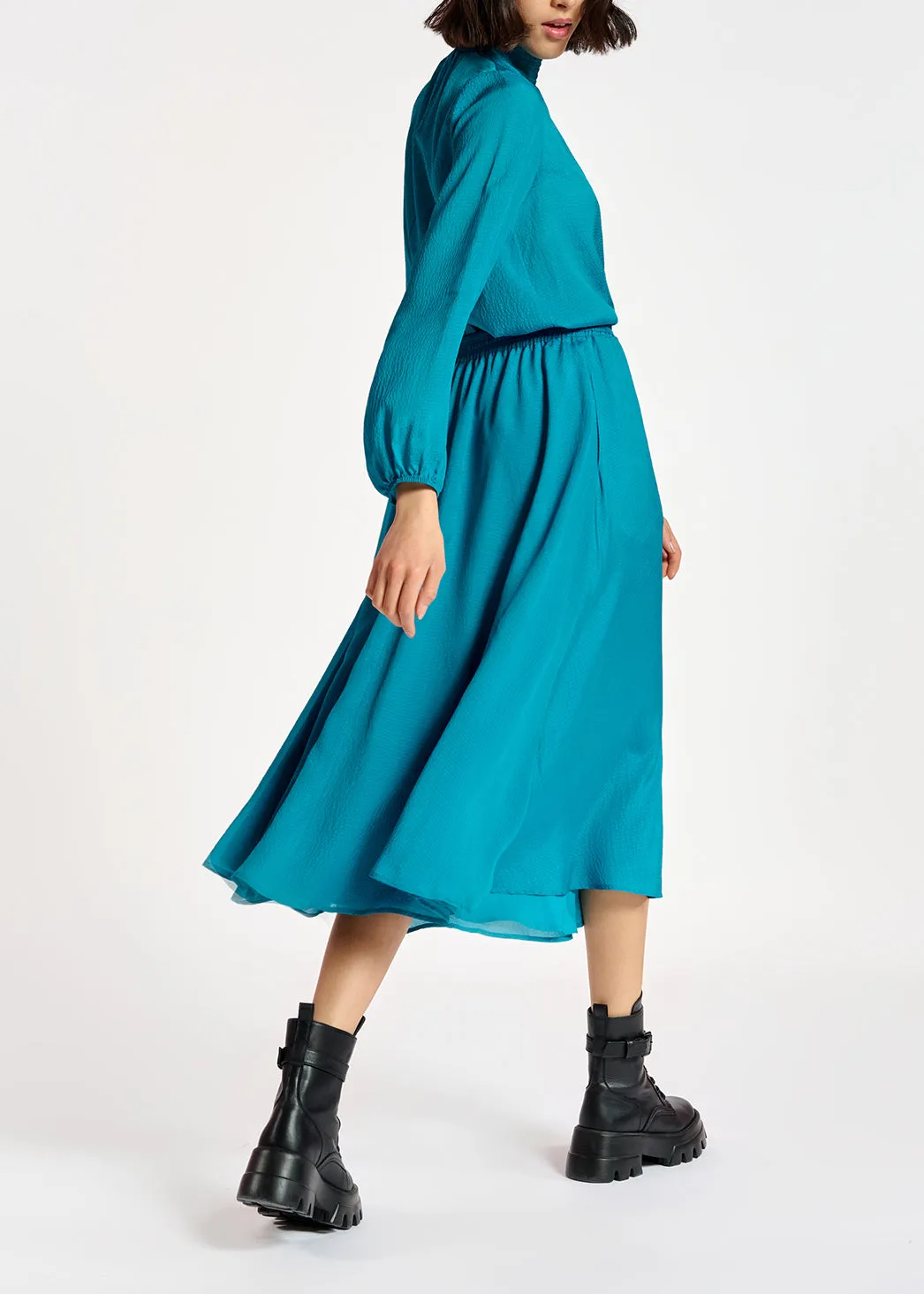 Blue midi skirt