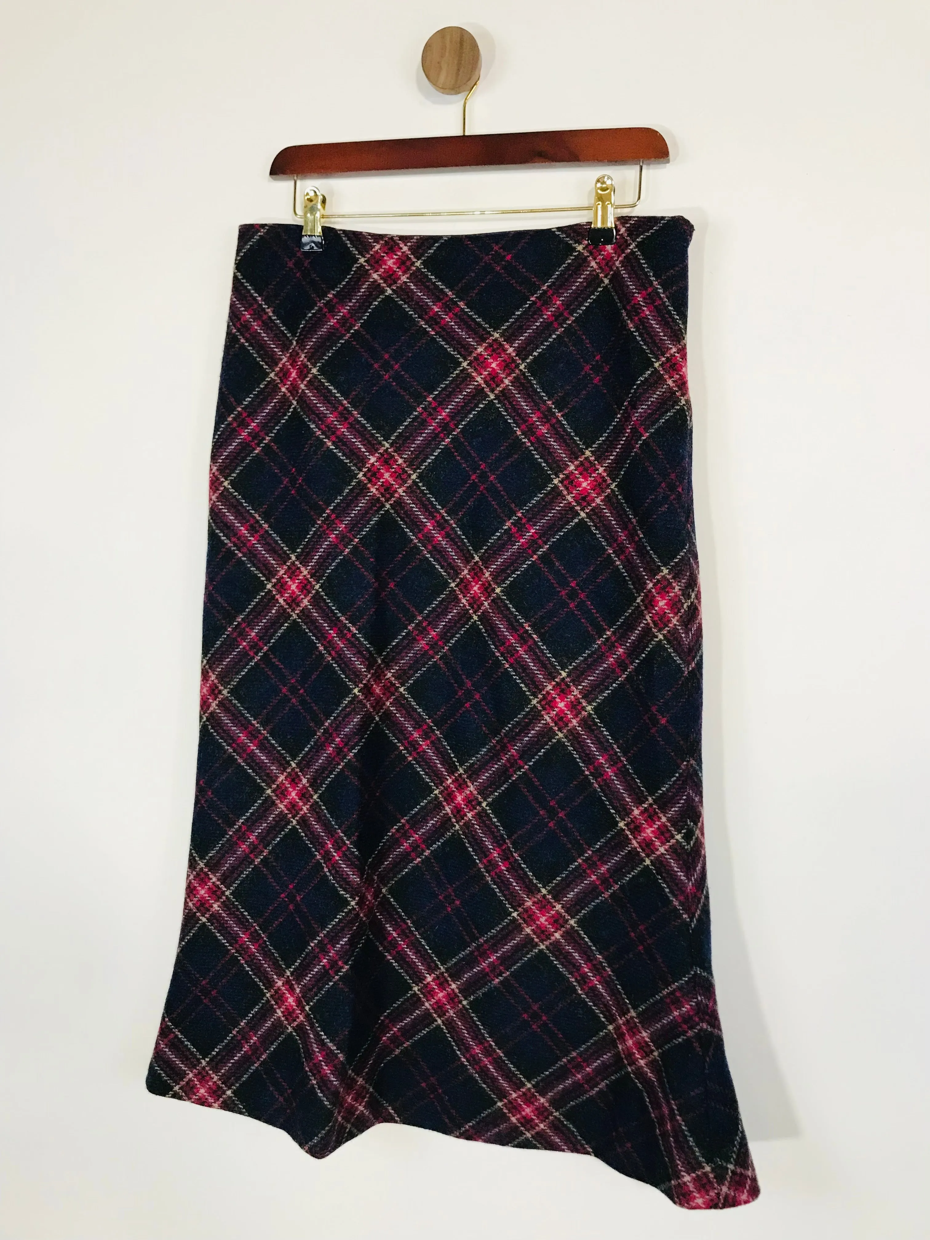 Boden Women's Wool Tweed Check Midi Skirt | UK14 | Multicolour