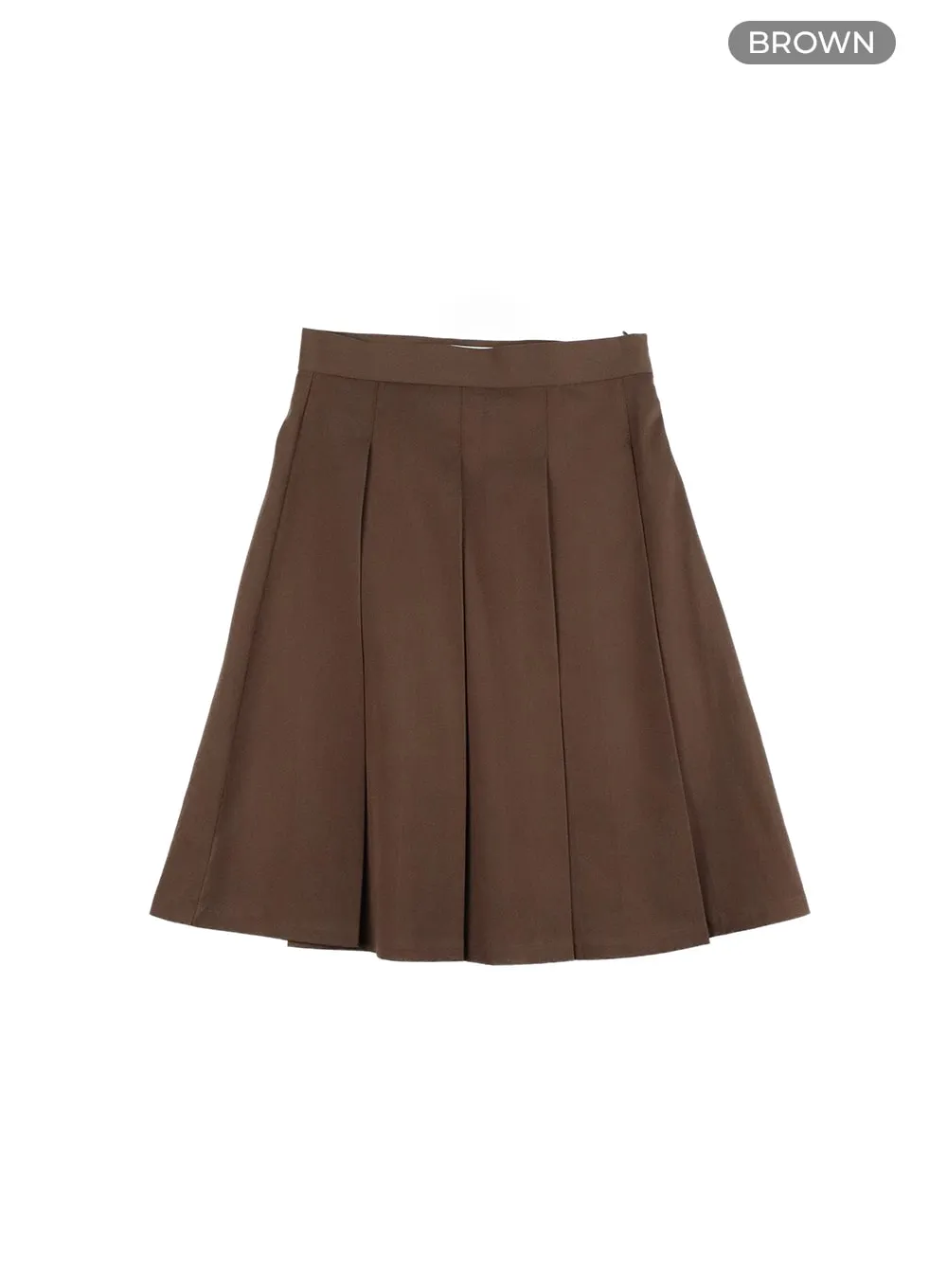 Box Pleated Midi Skirt CA404