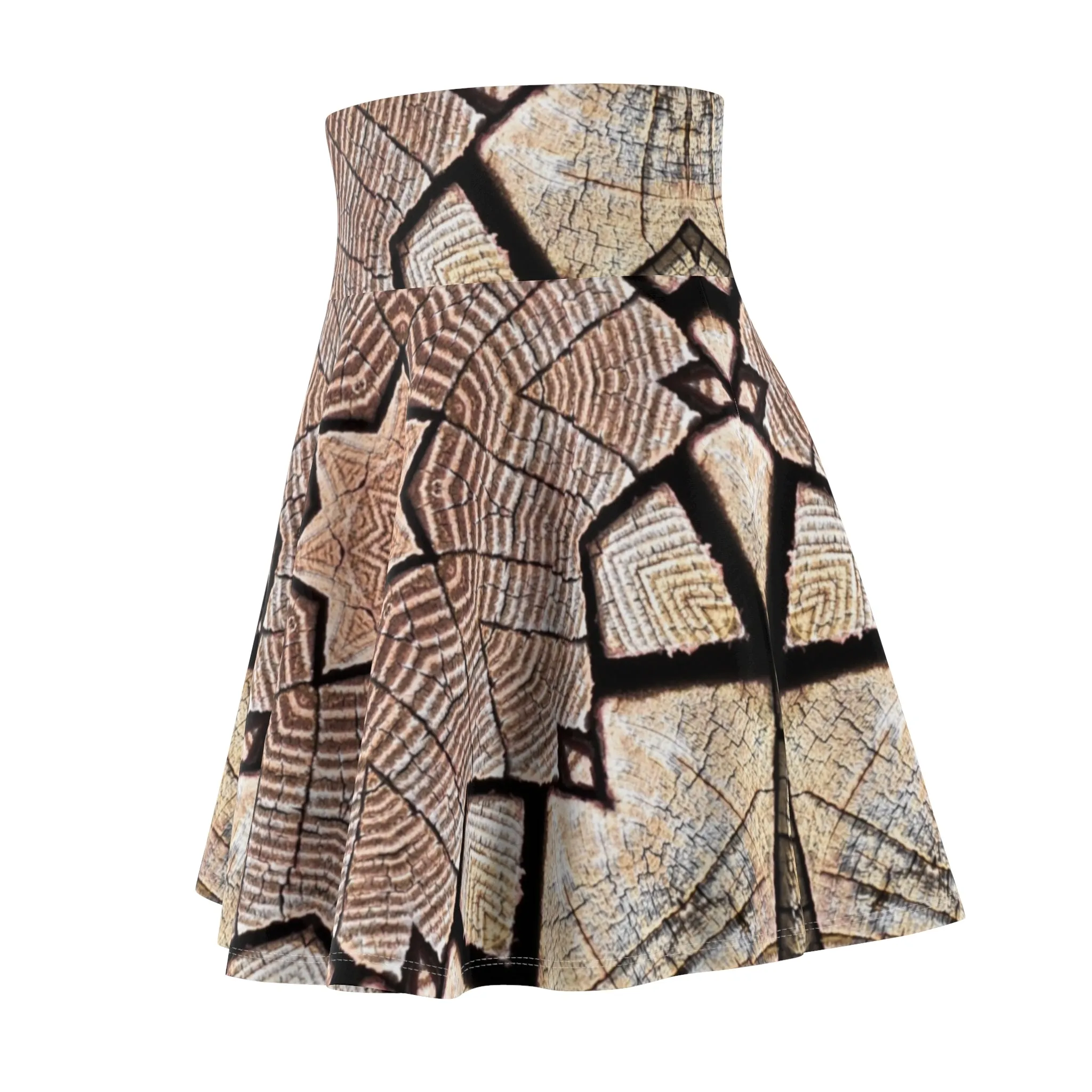 Brown Mandala - Inovax Woman's Skater Skirt