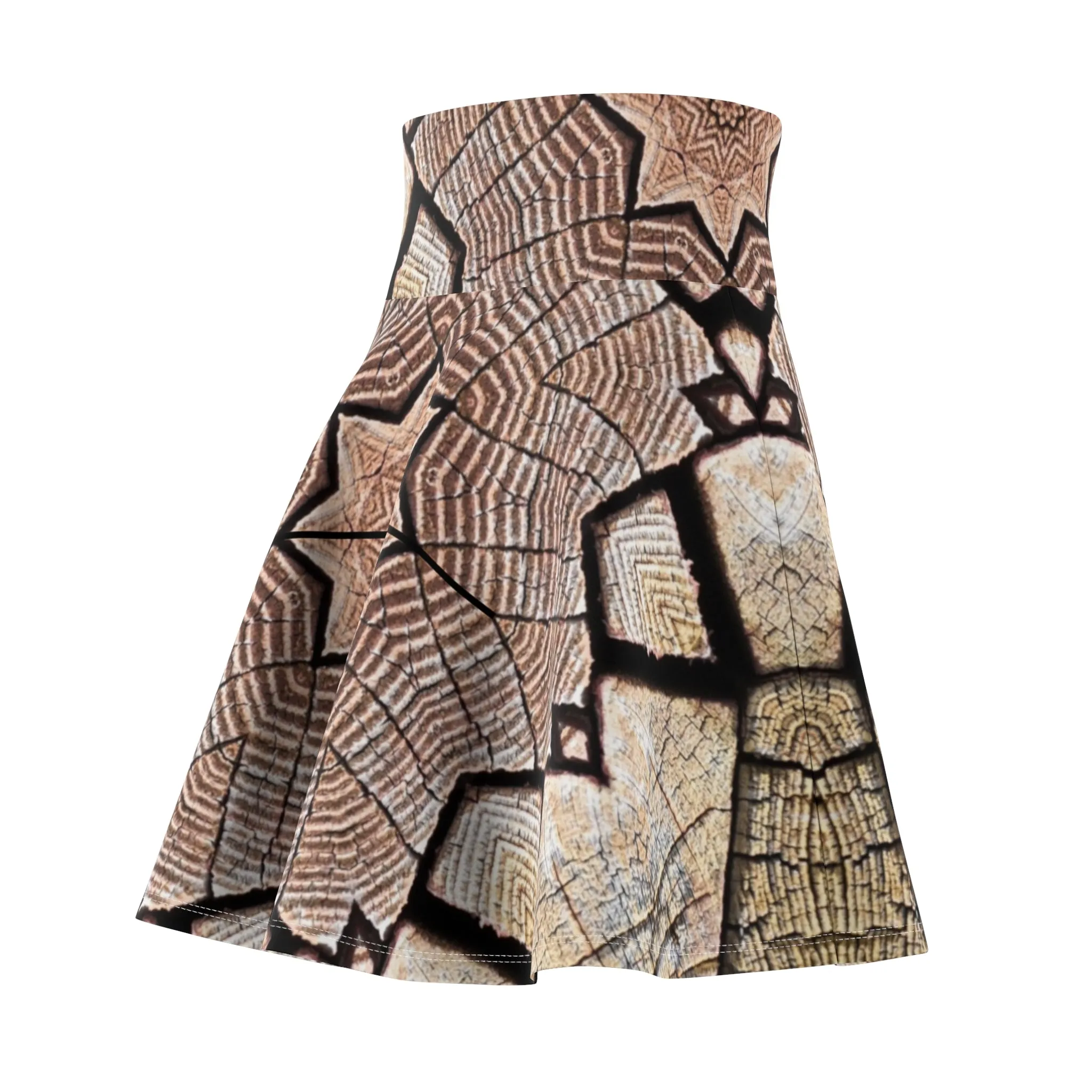 Brown Mandala - Inovax Woman's Skater Skirt