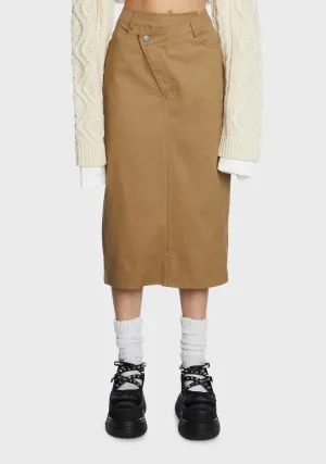 Camel Frenemy Lunch Midi Skirt