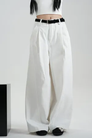 Casual High Waist Mop Pants