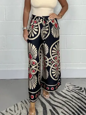 Casual Printed Satin Trousers - New Style - Loose Fit - Comfortable and Breathable - Spring/Summer/Fall