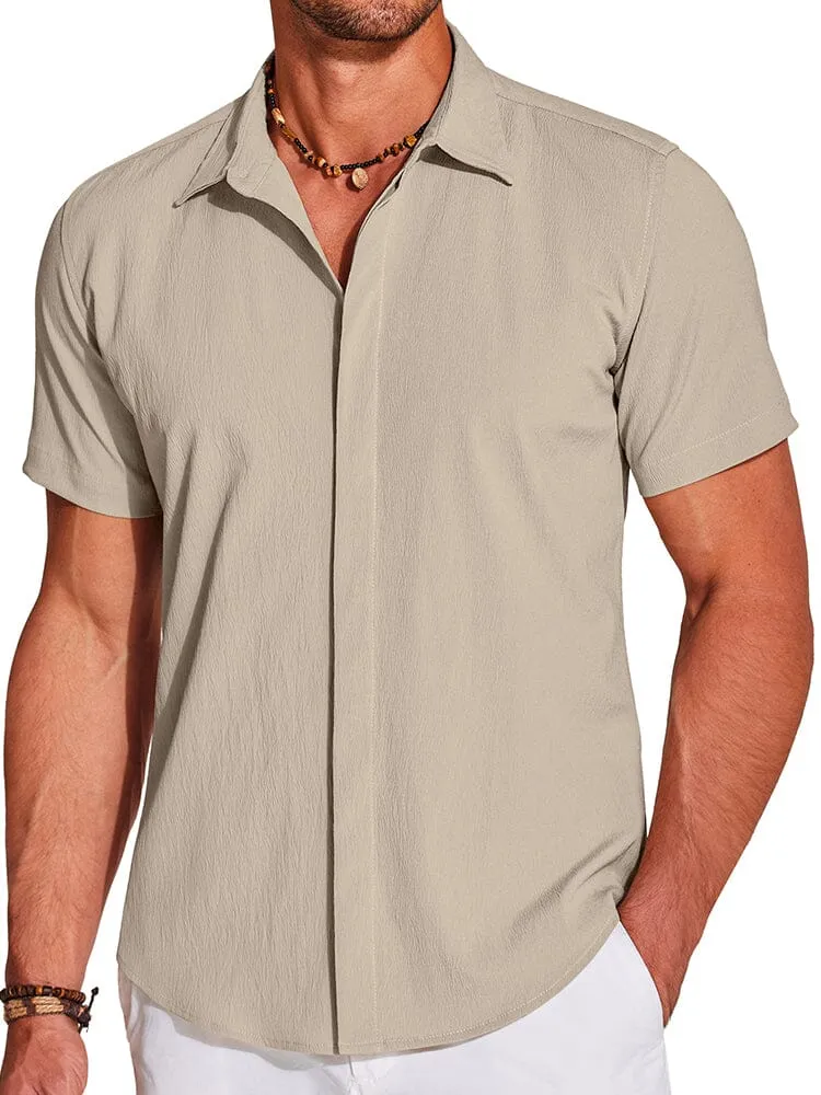 Casual Wrinkle Free Textured Shirt (US Only)