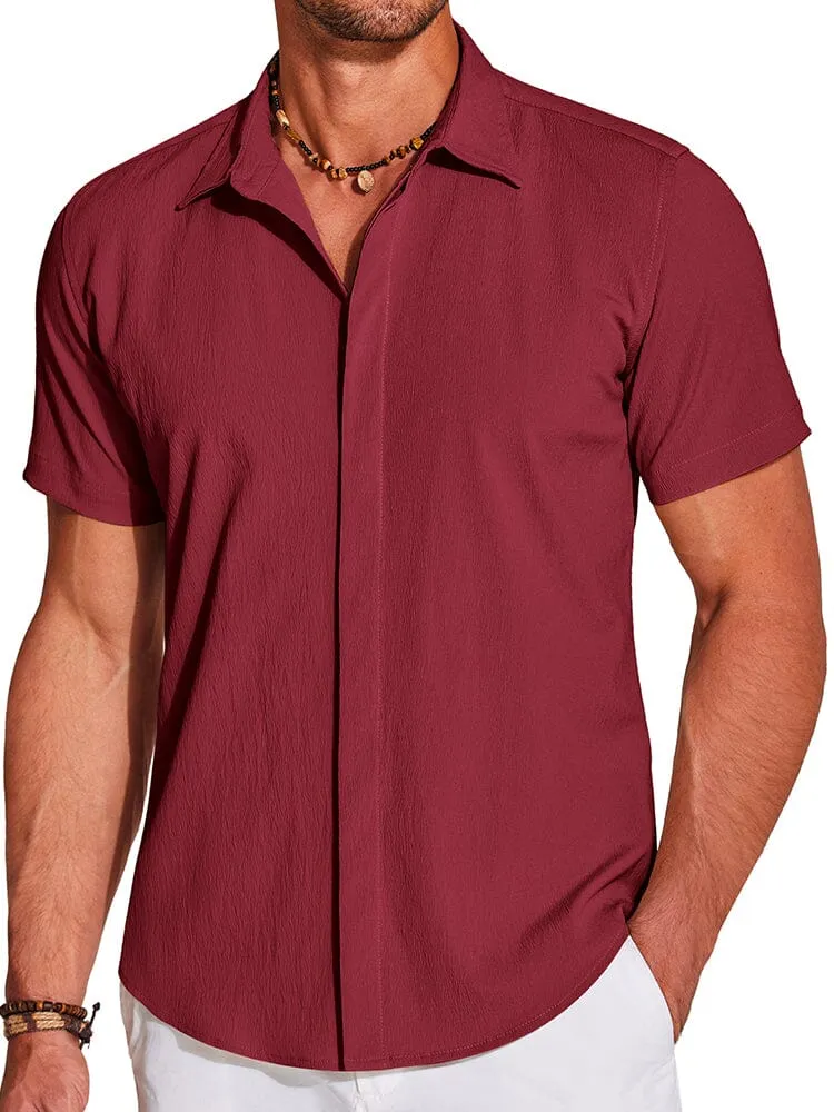 Casual Wrinkle Free Textured Shirt (US Only)