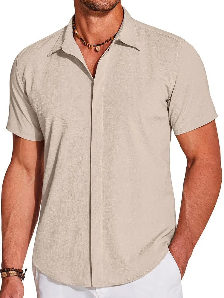 Casual Wrinkle Free Textured Shirt (US Only)