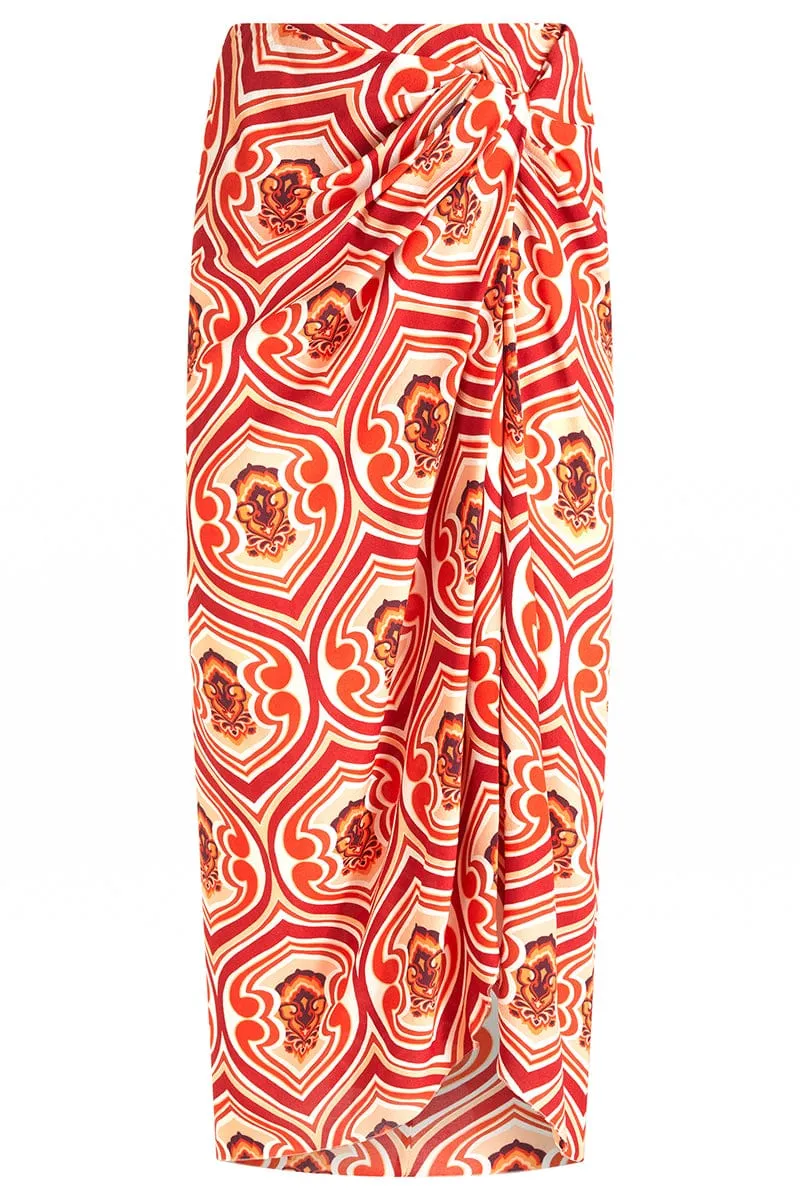 Chakra Sarong Midi Skirt