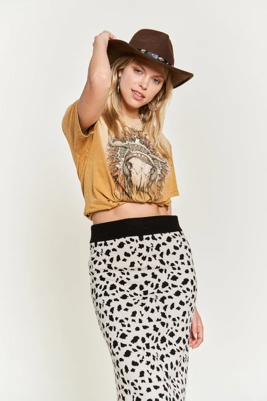 Clara Animal Print Skirt Plus Size