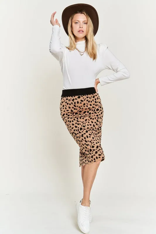 Clara Animal Print Skirt Plus Size