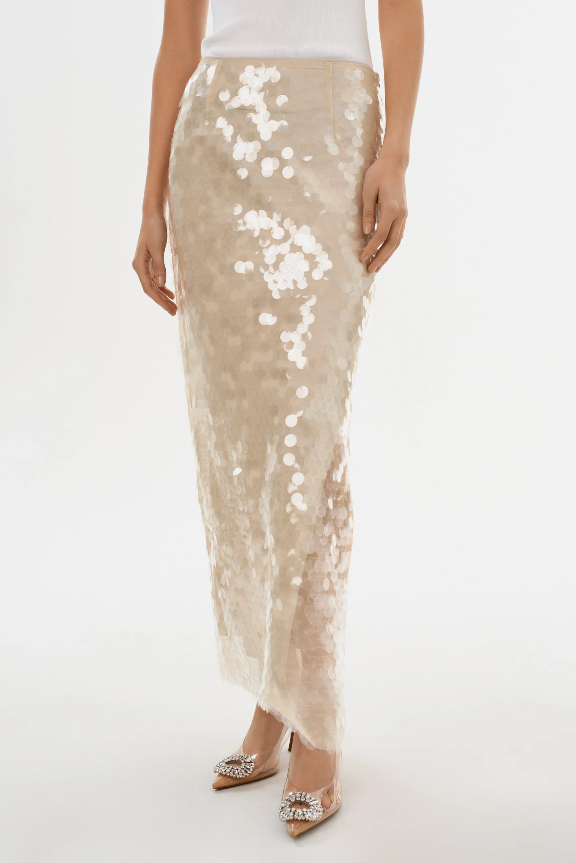 CLARA | Sequin Midi Skirt