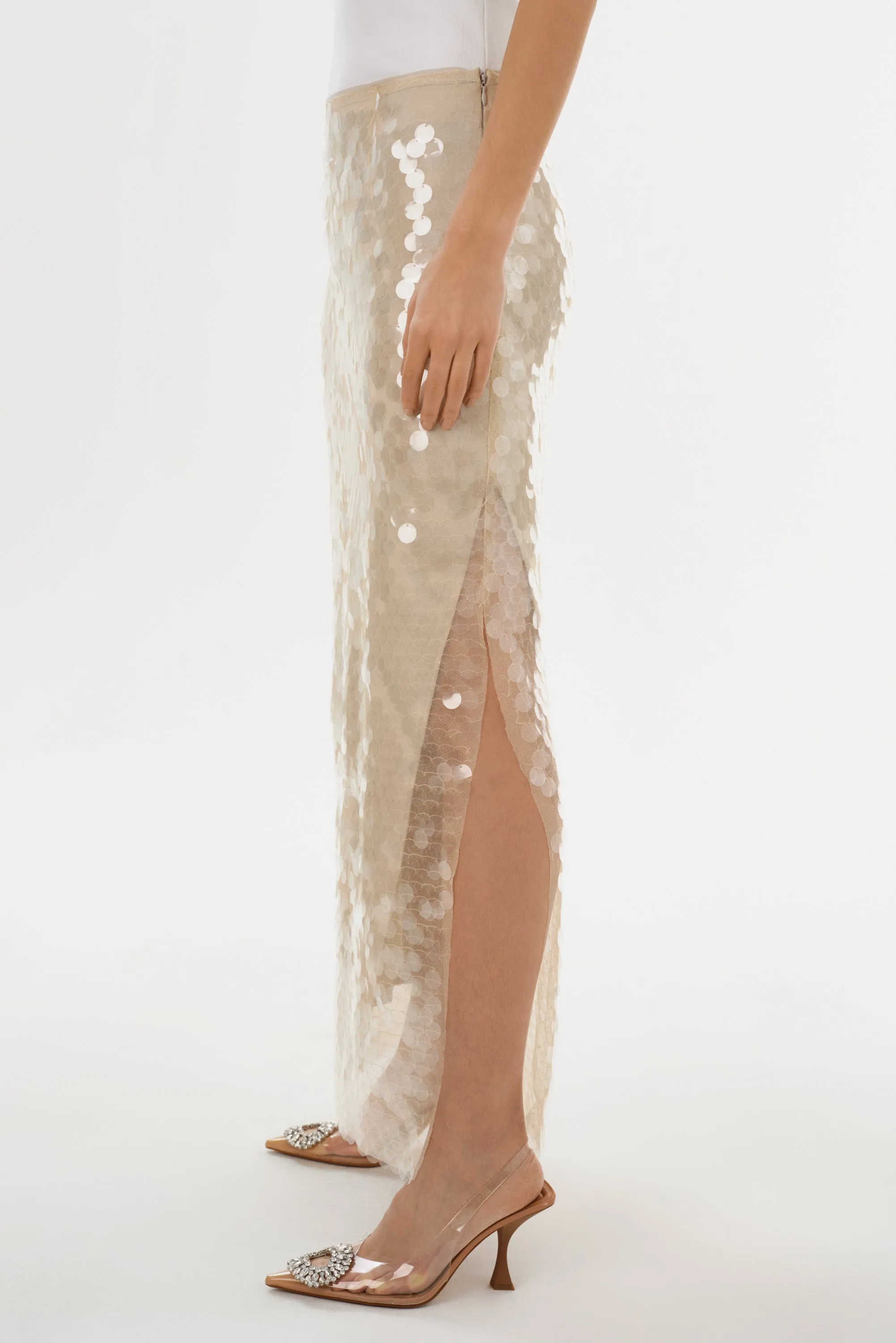 CLARA | Sequin Midi Skirt