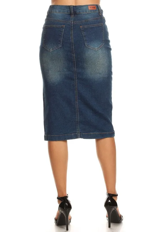 Clara Vintage Denim Skirt