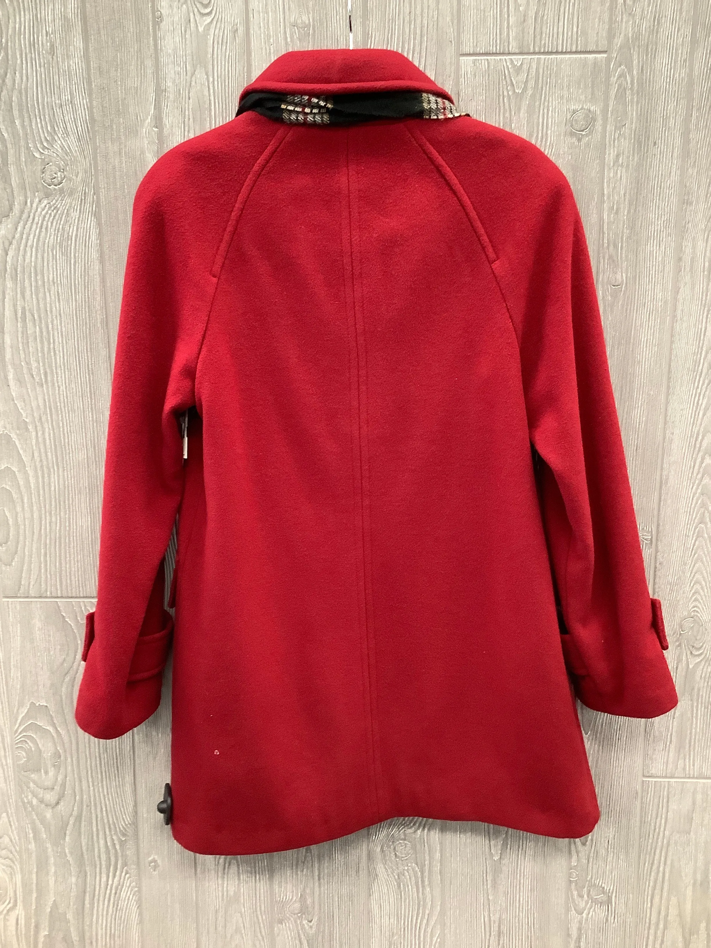 Coat Peacoat By London Fog In Red, Size: S