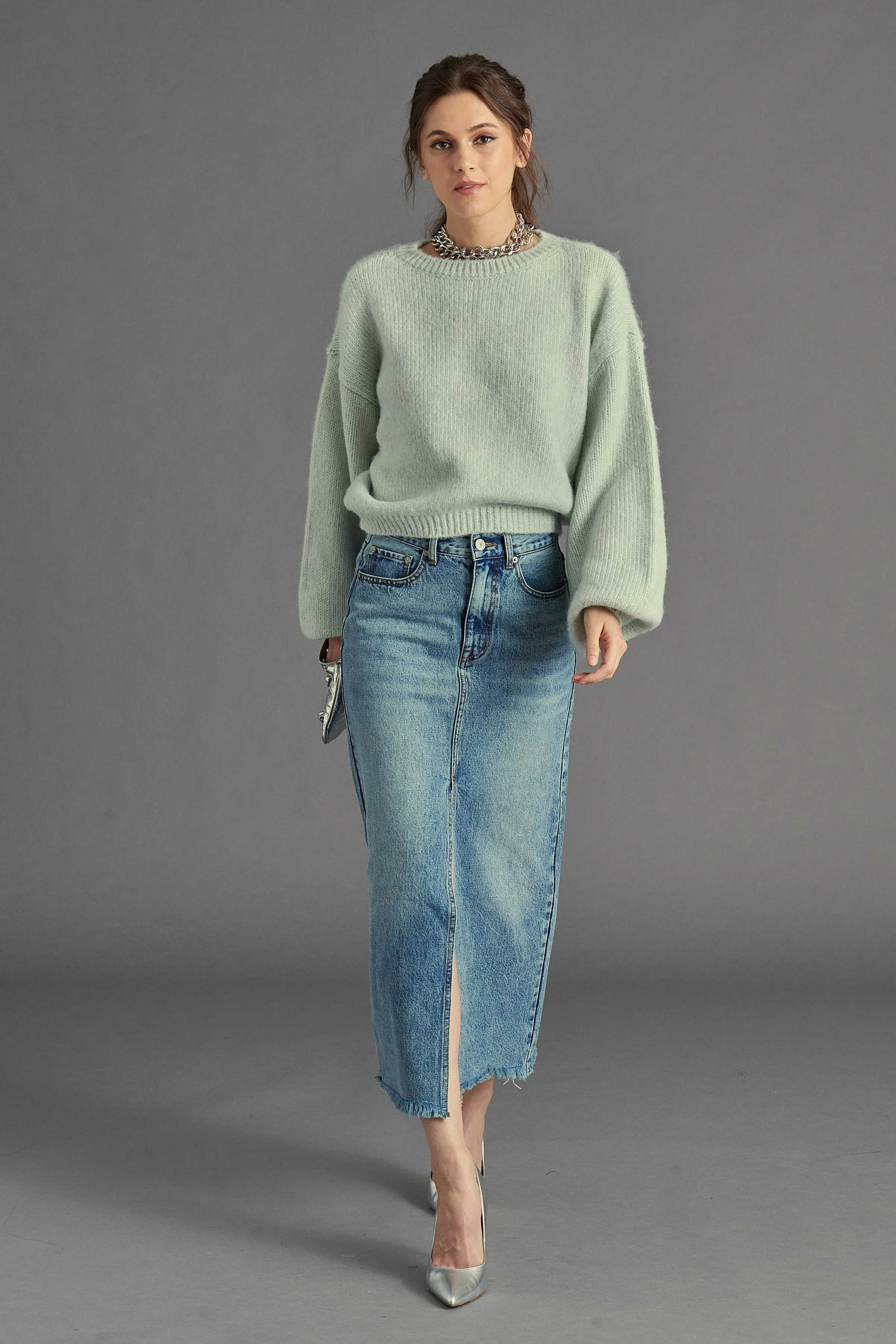 Collette Sweater Jade Cream