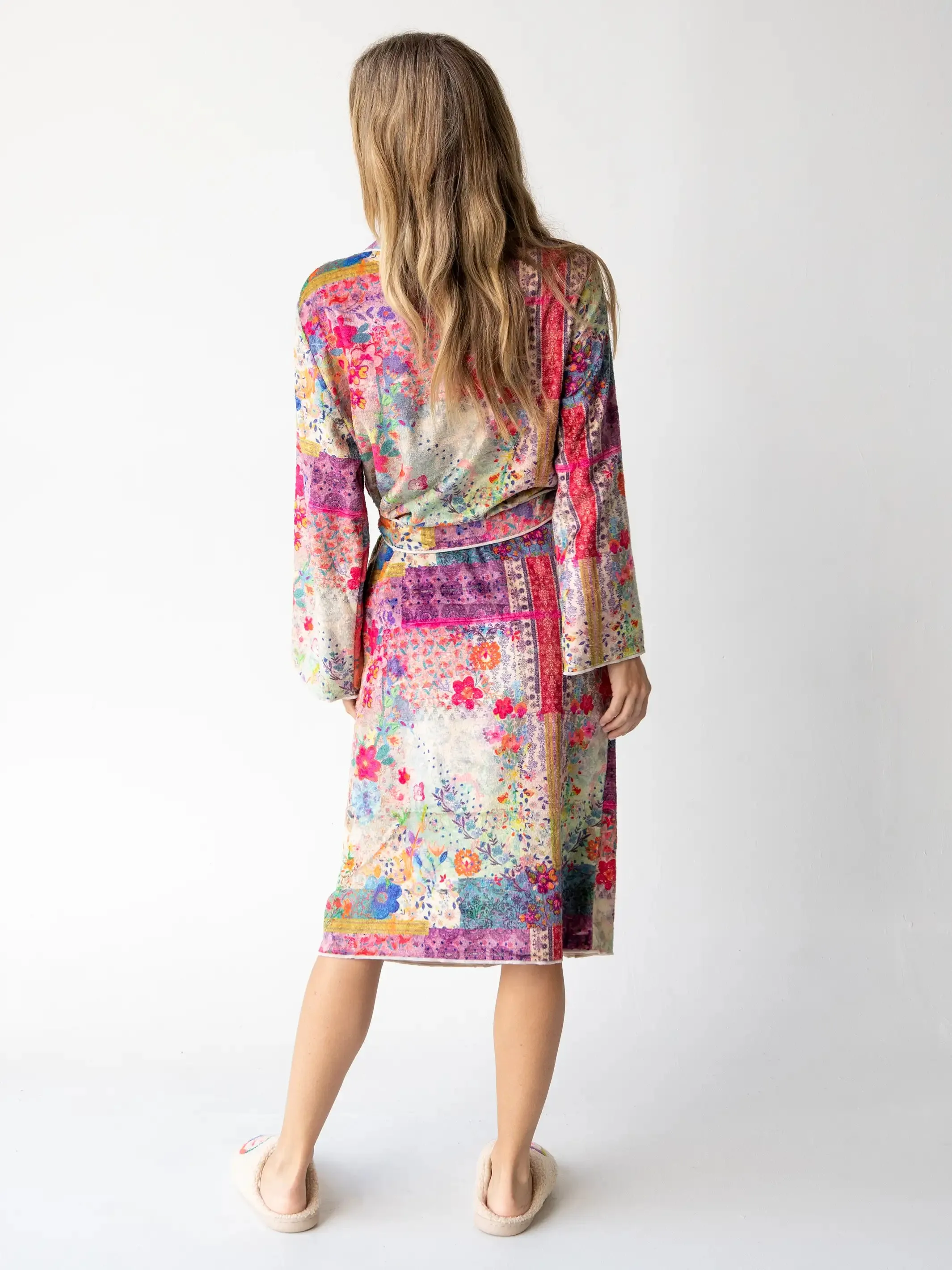 Cozy Blanket Robe - Patchwork Midi