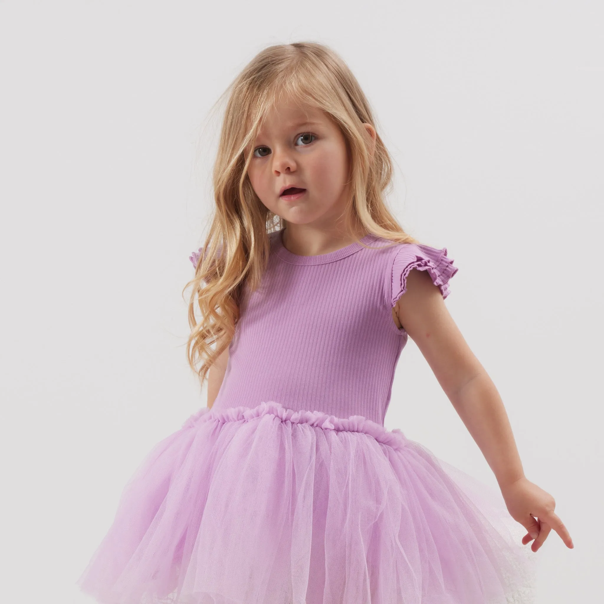 Cozy Summer Tutu Dress - Lavender Frost