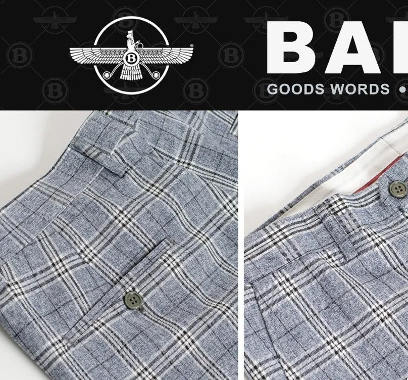 CP47 I BARABAS PLAID PANTS SLIM FIT I GREY-WHITE