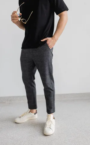 Crop Pants - Dark Grey Check