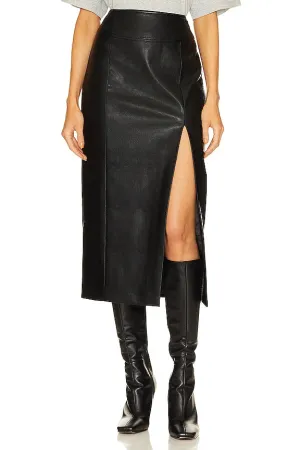 Dante Vegan Leather Midi Skirt