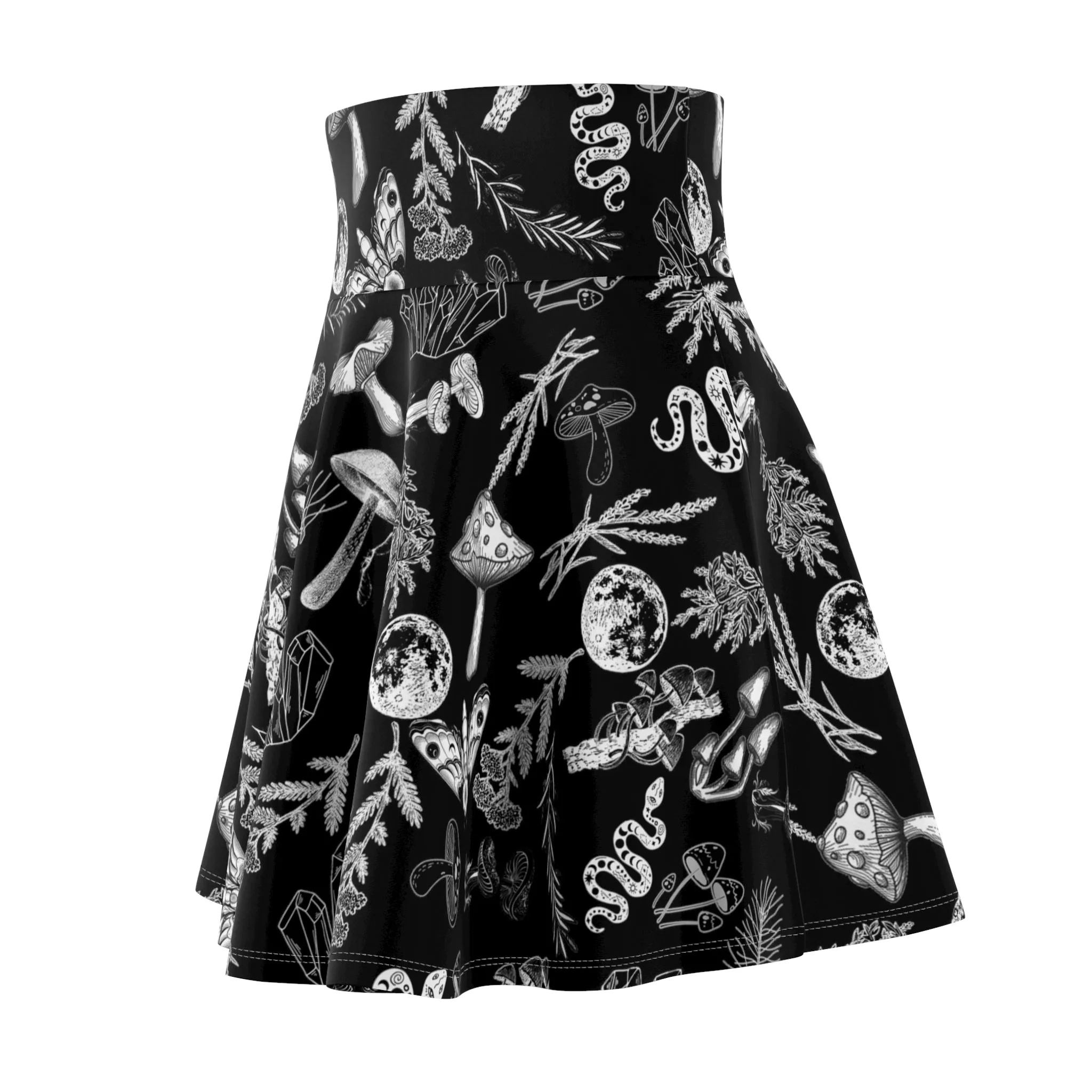 Dark Night Forest Skater Skirt