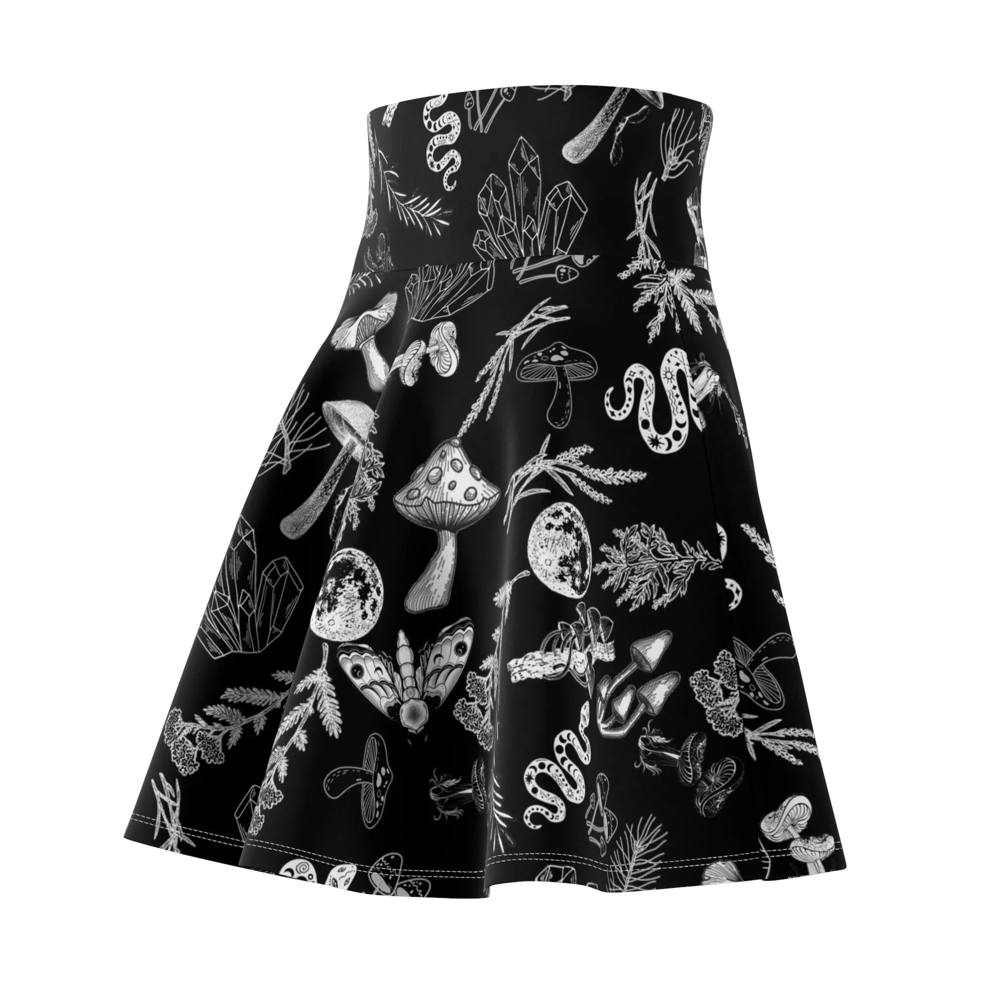 Dark Night Forest Skater Skirt