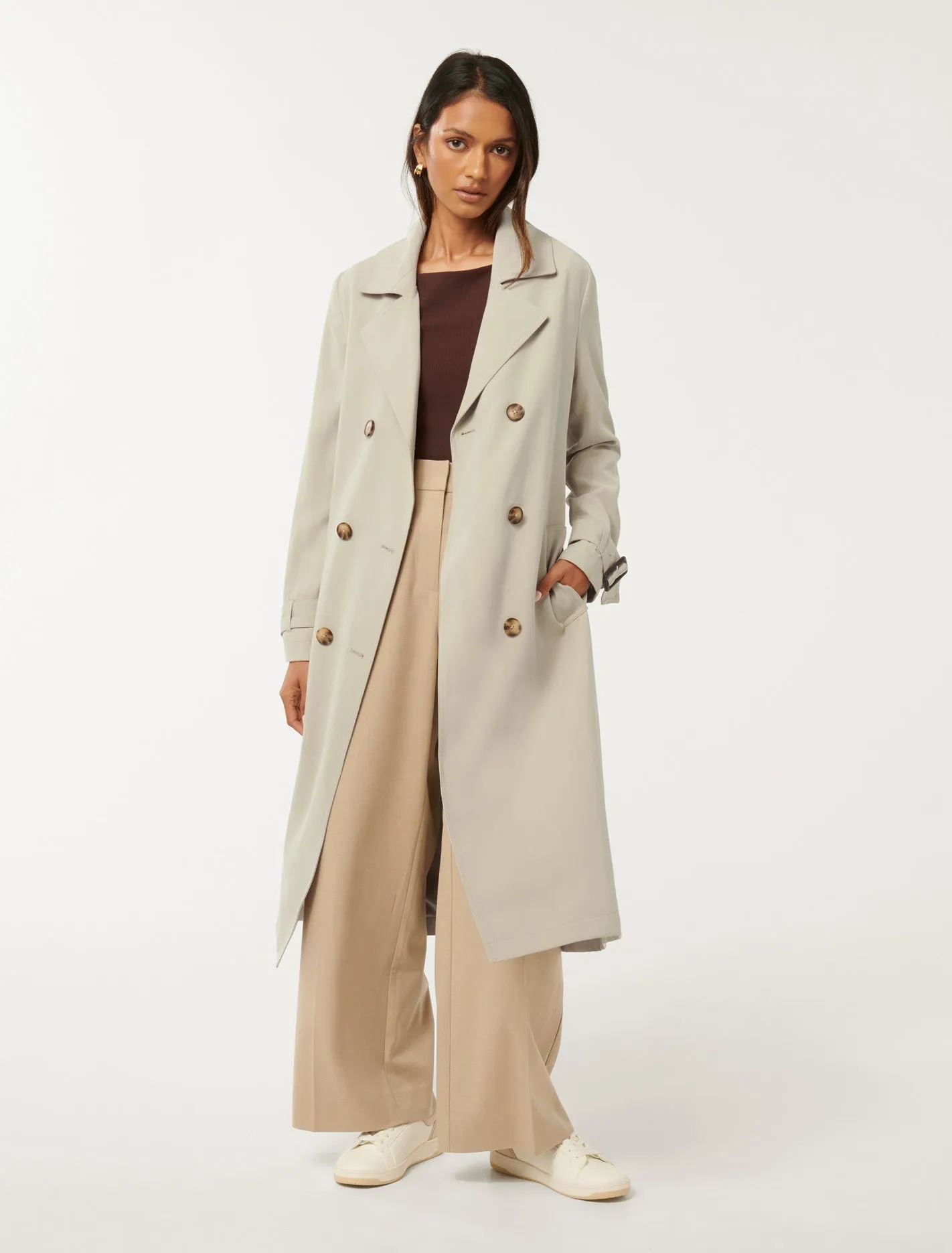 Darlah Petite Soft Trench Coat