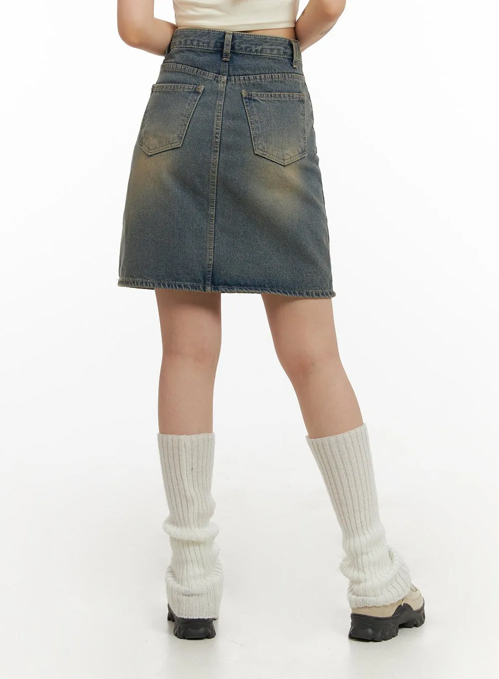 Denim Midi Skirt IY410