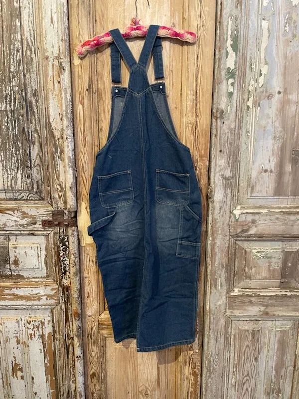 Denim Skirt Overalls